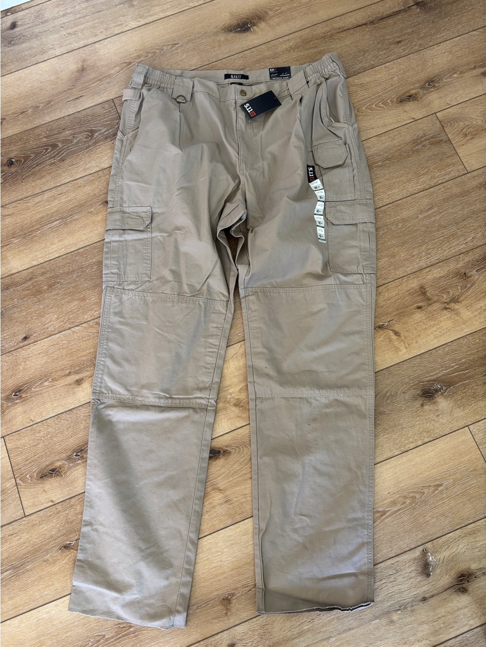 5.11 Tactical Mens Khaki Tan Military Cargo Pants Size 46 Long Relaxed Fit NEW!